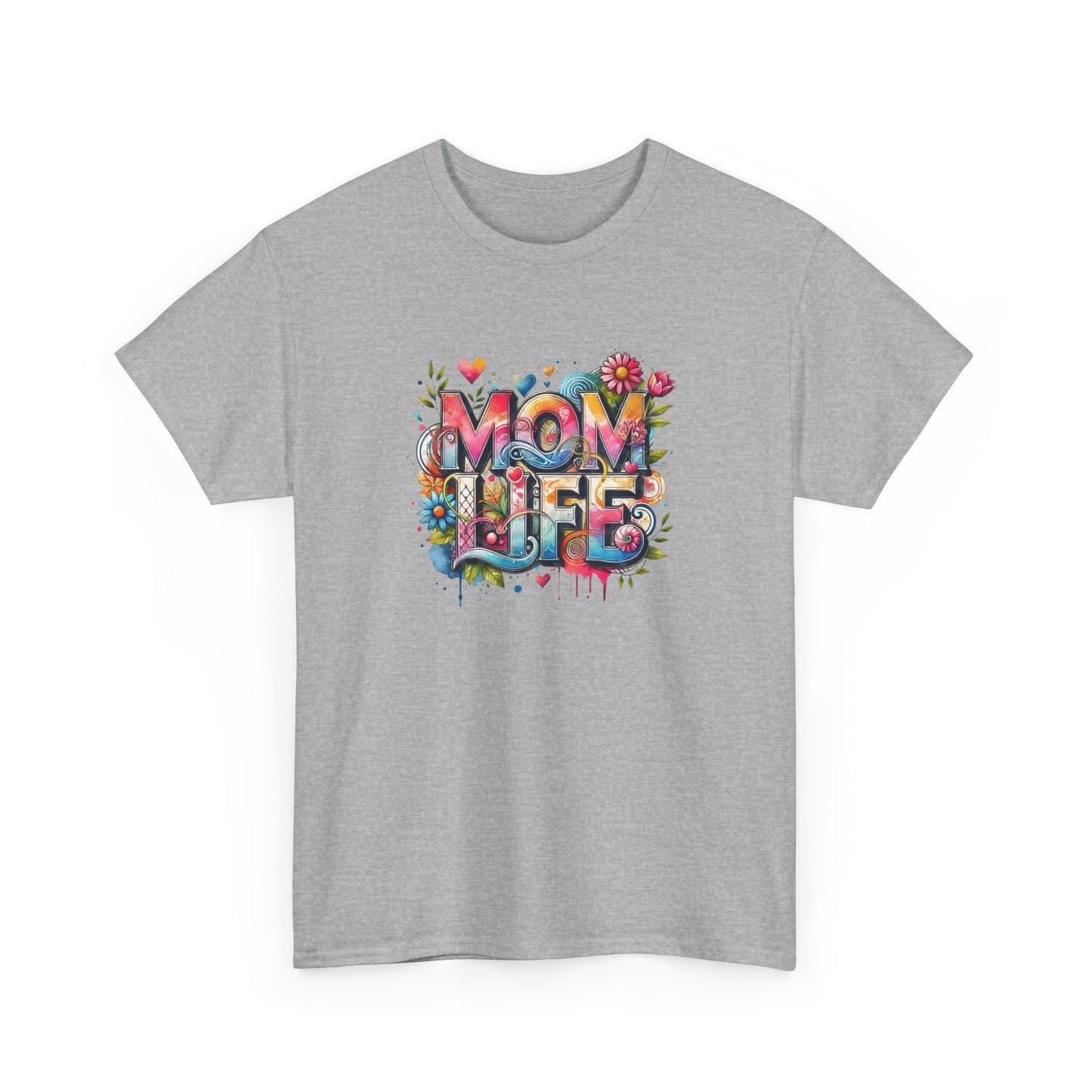 Heavy Cotton "Mom Life Colorful" Tee
