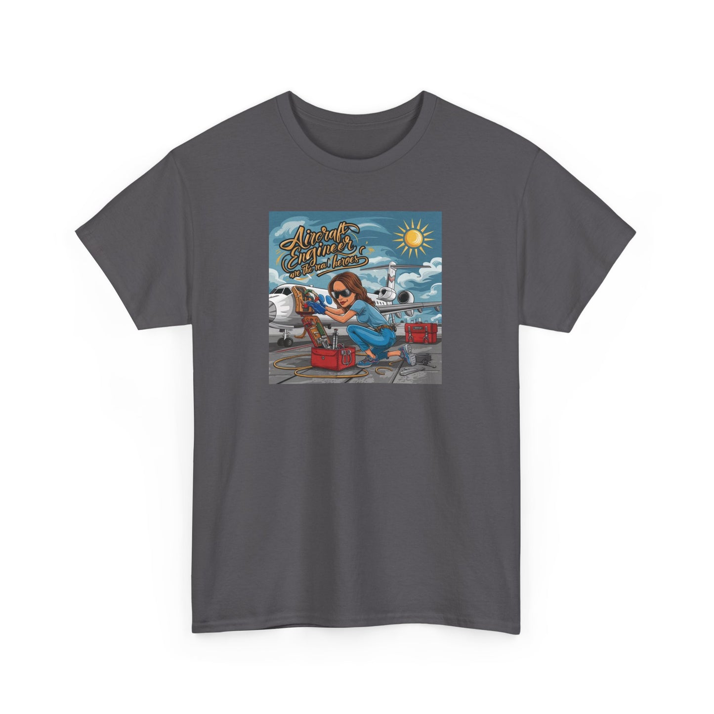 Unisex Heavy Cotton REAL HEROES GIRL Relaxed Tee