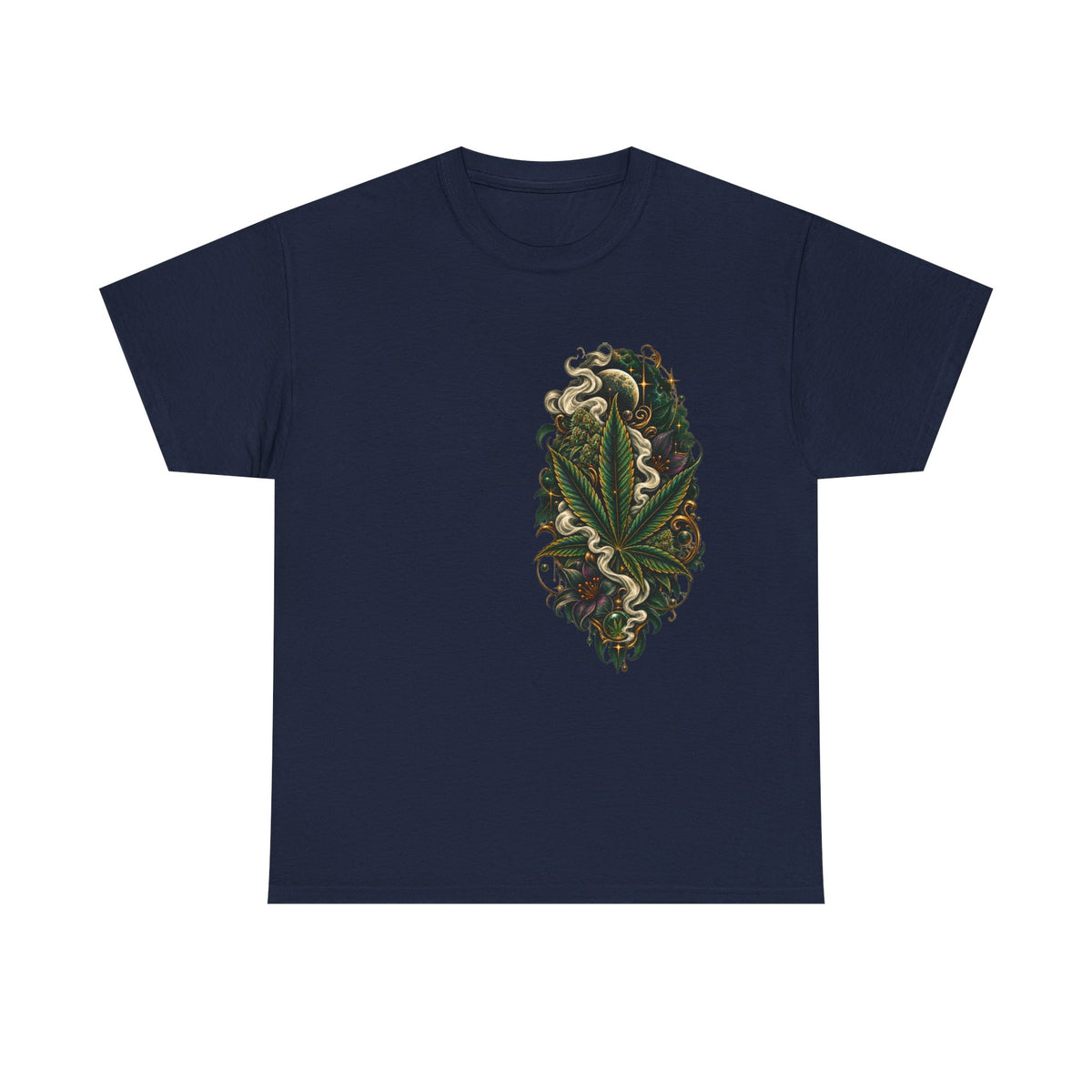 Cannabis Leaf & Smoke Graphic