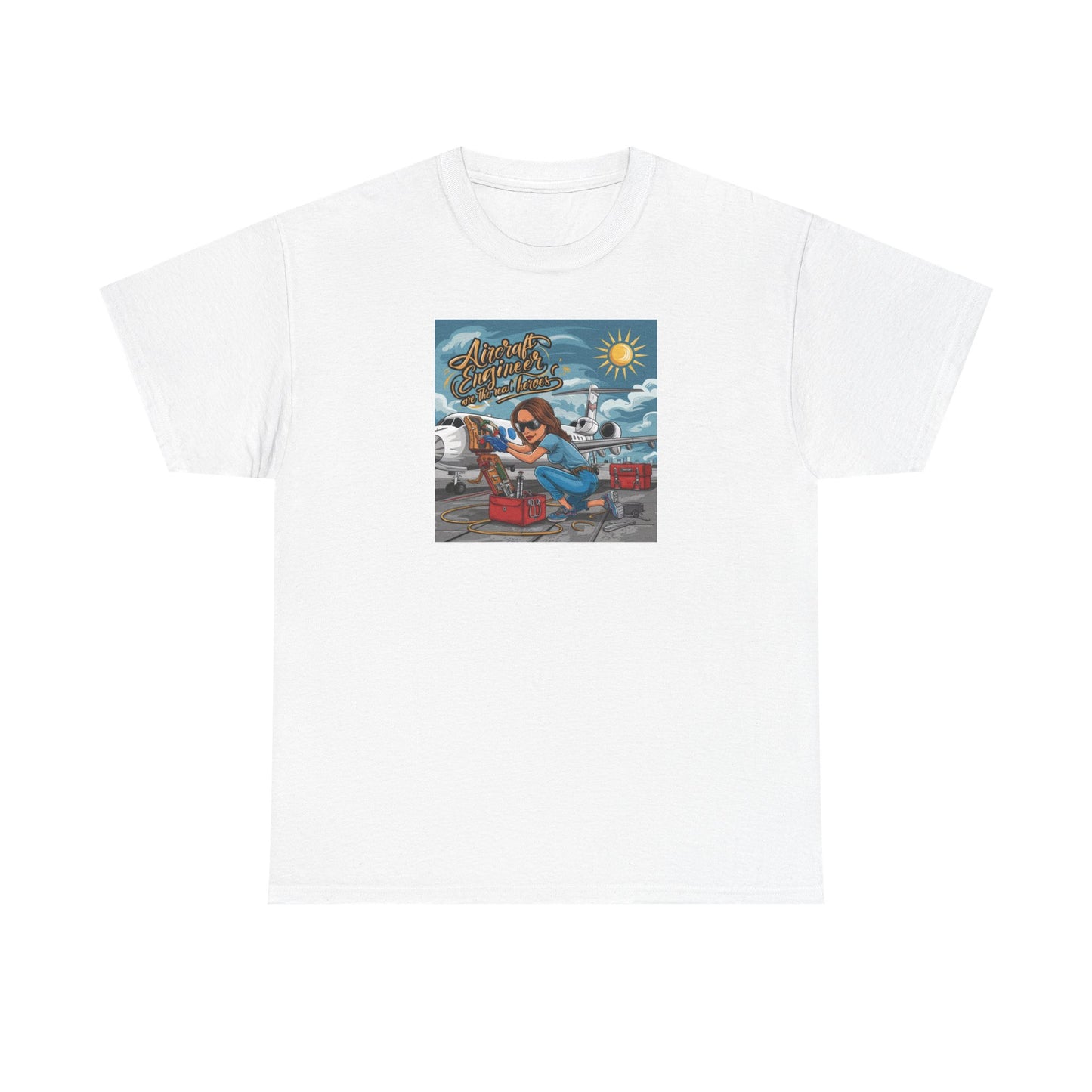 Unisex Heavy Cotton REAL HEROES GIRL Relaxed Tee
