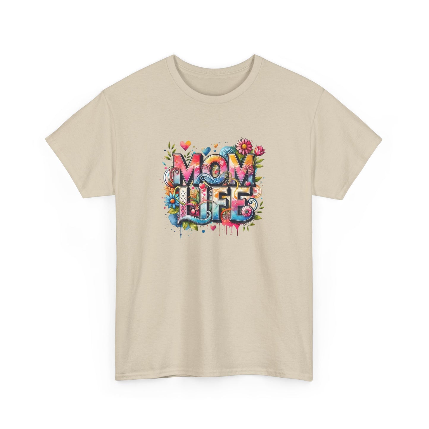 Heavy Cotton "Mom Life Colorful" Tee