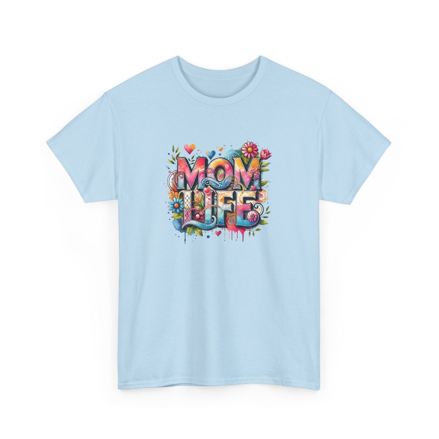 Heavy Cotton  "Mom Life Colorful" Tee