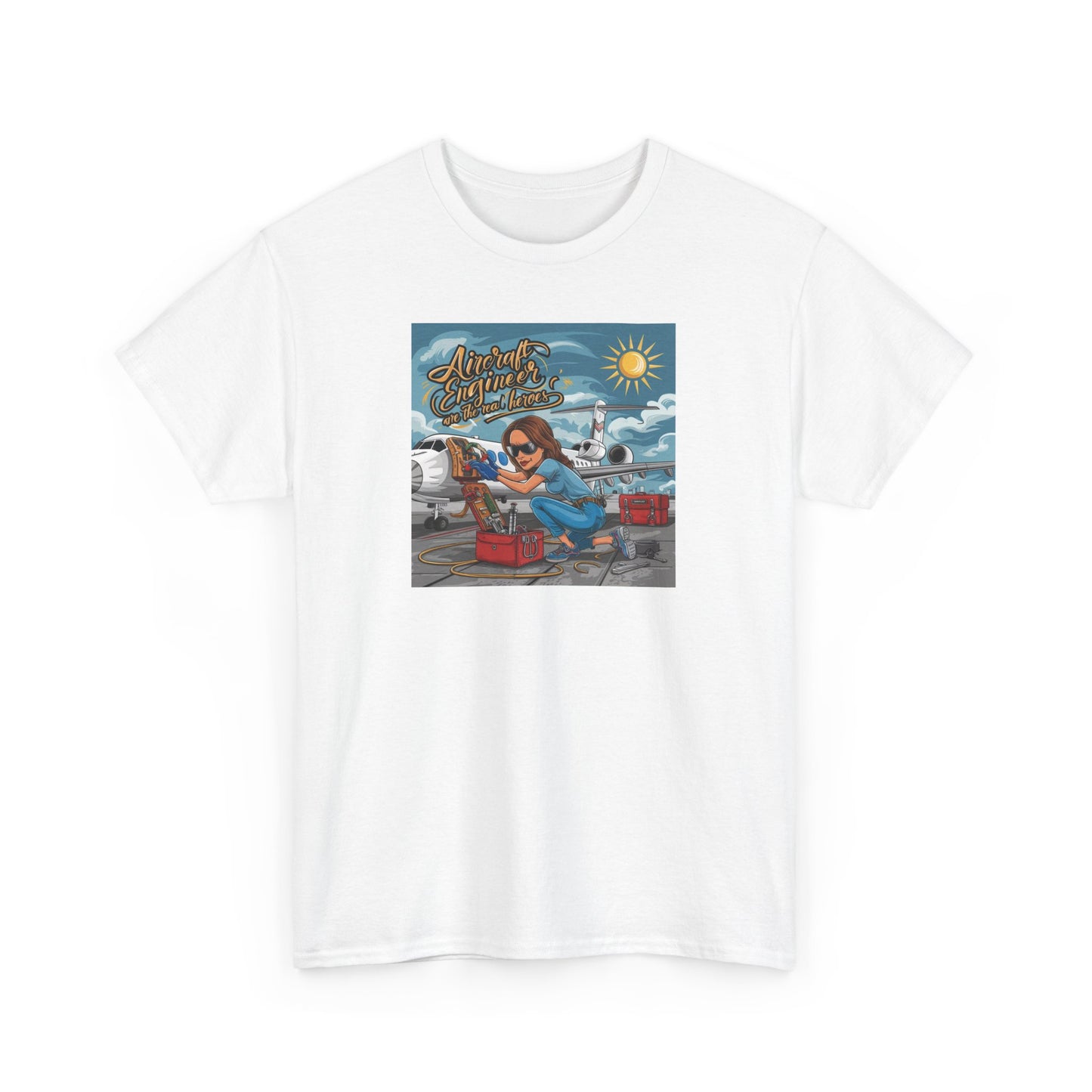 Unisex Heavy Cotton  REAL HEROES GIRL Relaxed Tee