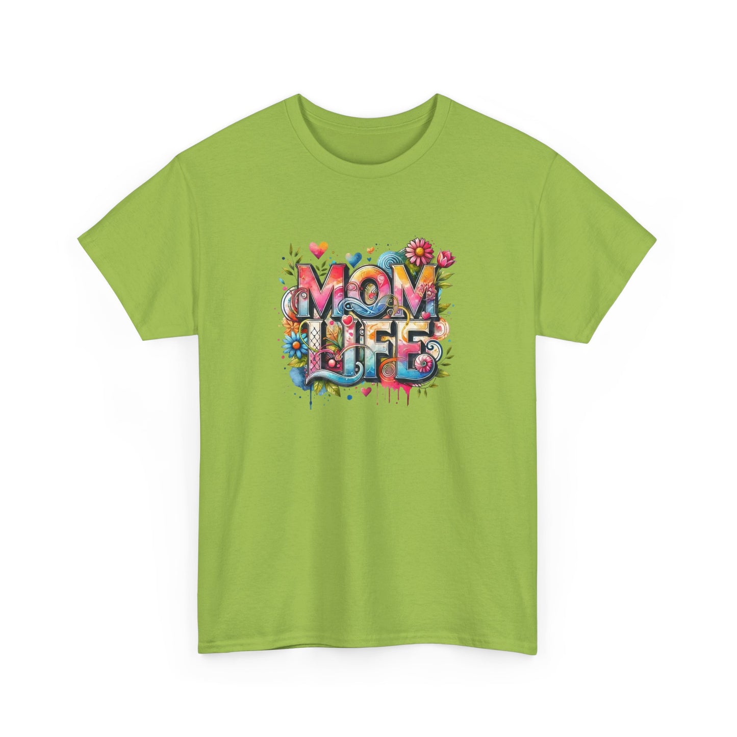 Heavy Cotton  "Mom Life Colorful" Tee
