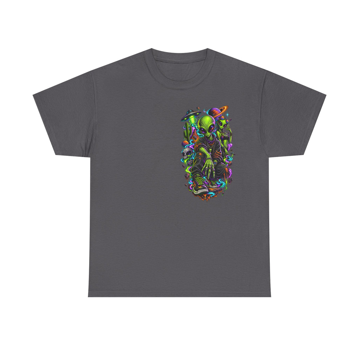 Alien Skull Graphic — Neon Space