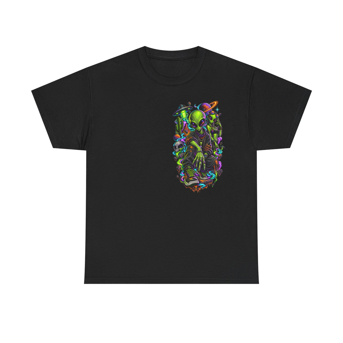 Alien Skull Graphic — Neon Space