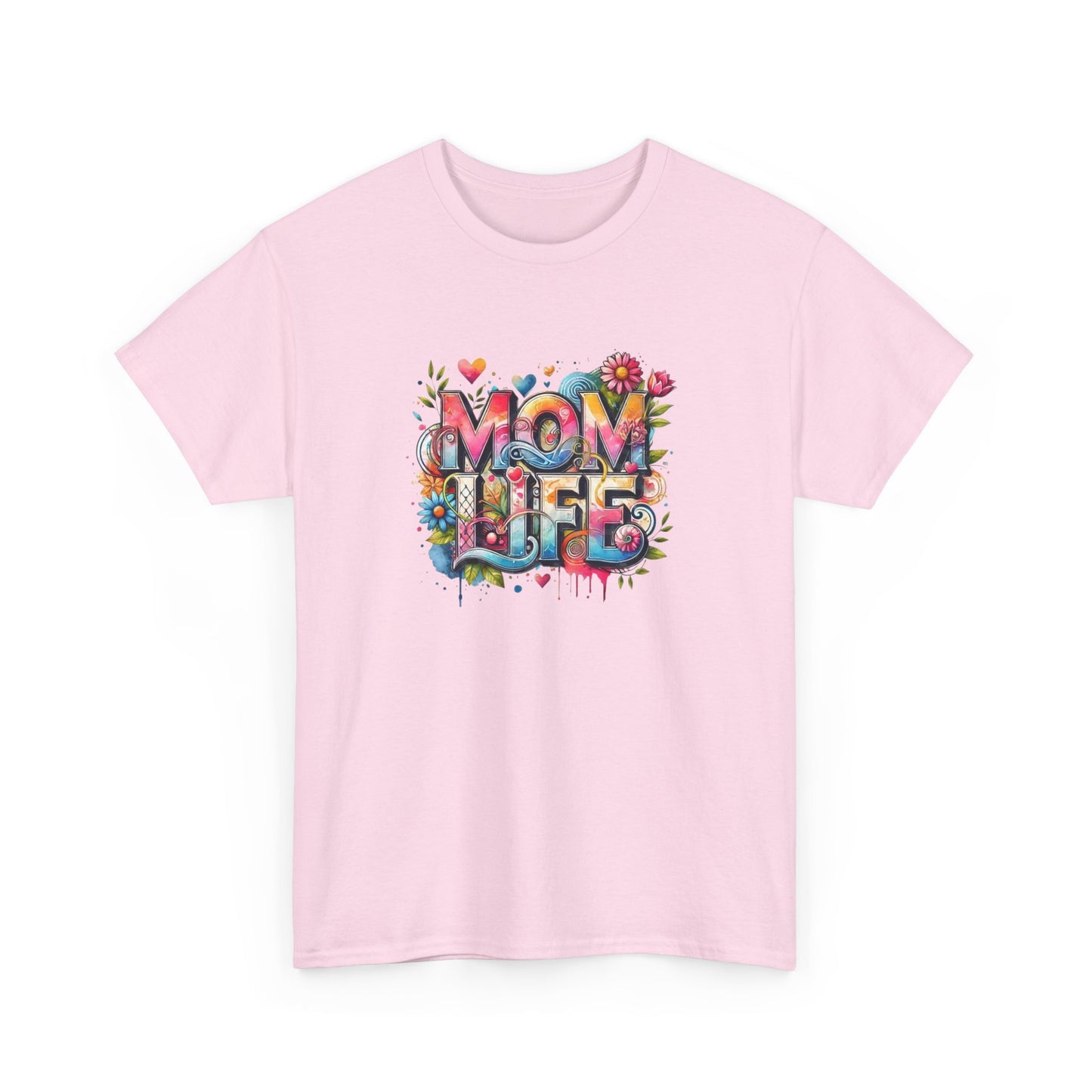 Heavy Cotton  "Mom Life Colorful" Tee