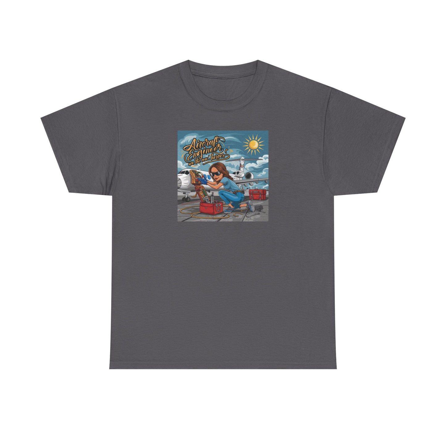 Unisex Heavy Cotton  REAL HEROES GIRL Relaxed Tee