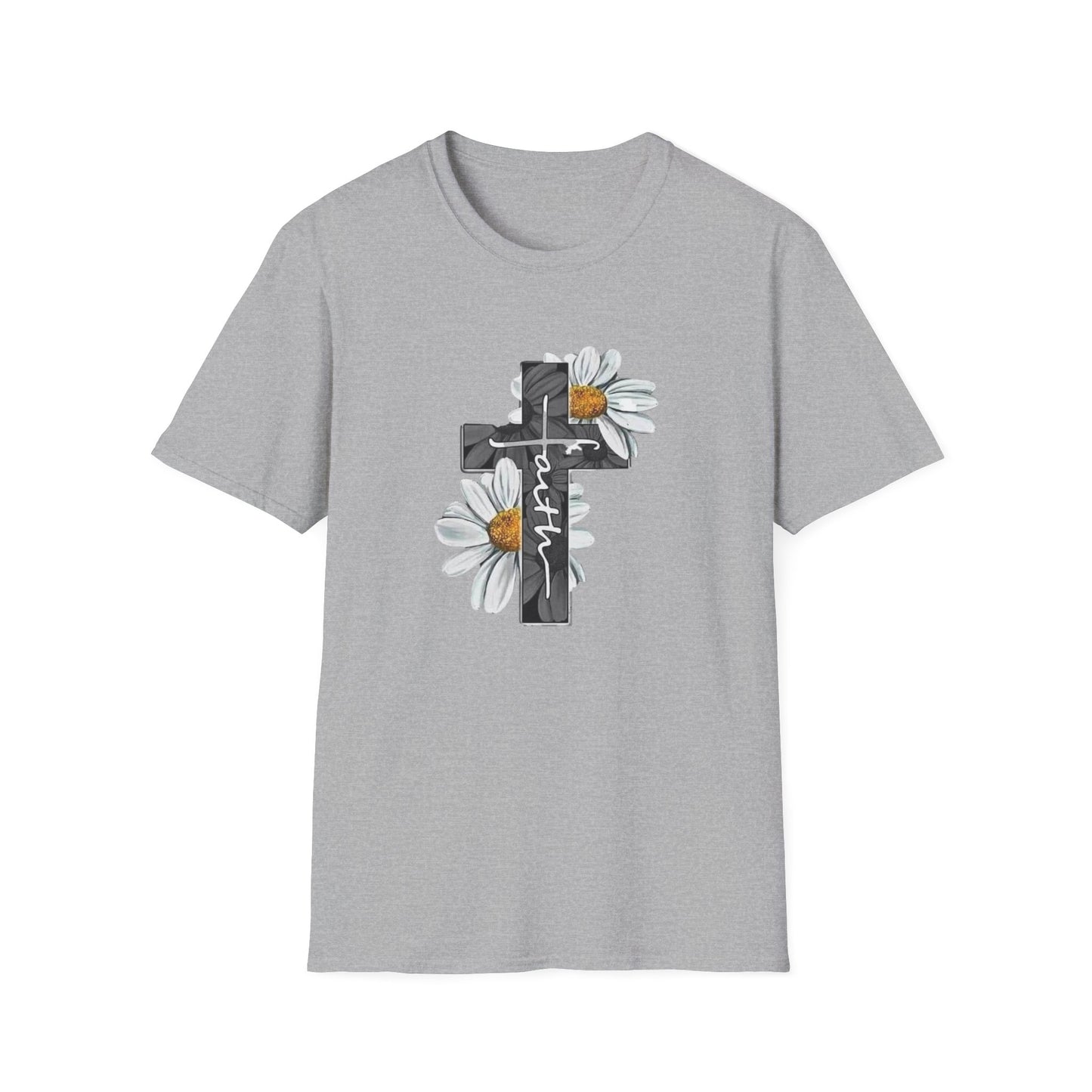 Softstyle  Cross with Flowers T-Shirt