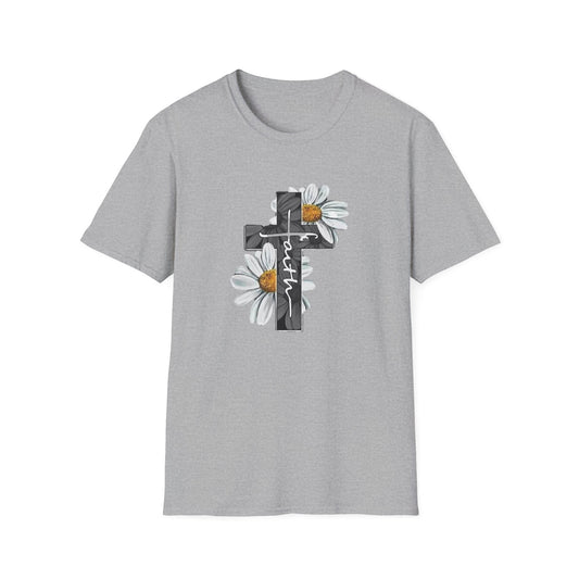 Softstyle  Cross with Flowers T-Shirt
