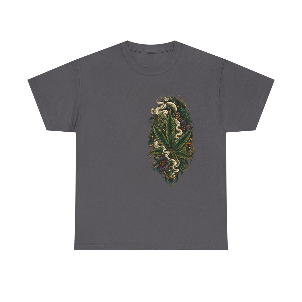 Cannabis Leaf & Smoke Graphic