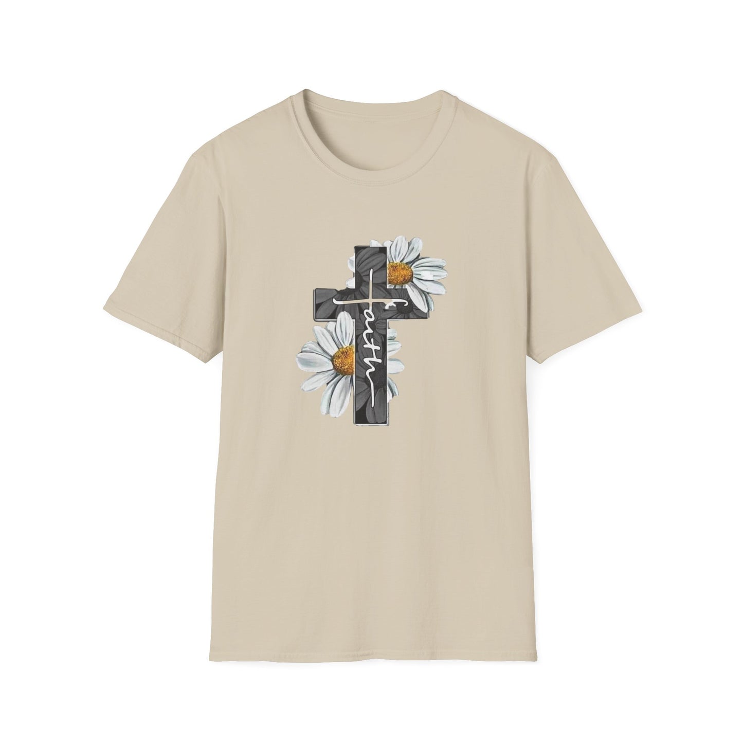 Softstyle  Cross with Flowers T-Shirt