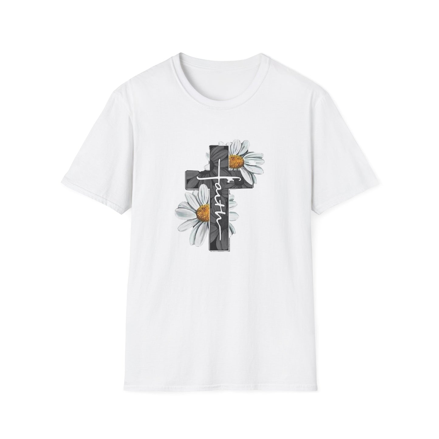 Softstyle  Cross with Flowers T-Shirt