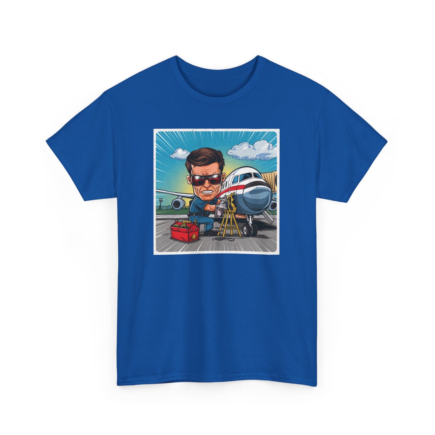 Unisex Heavy Cotton Aircraft Mechanical Tee