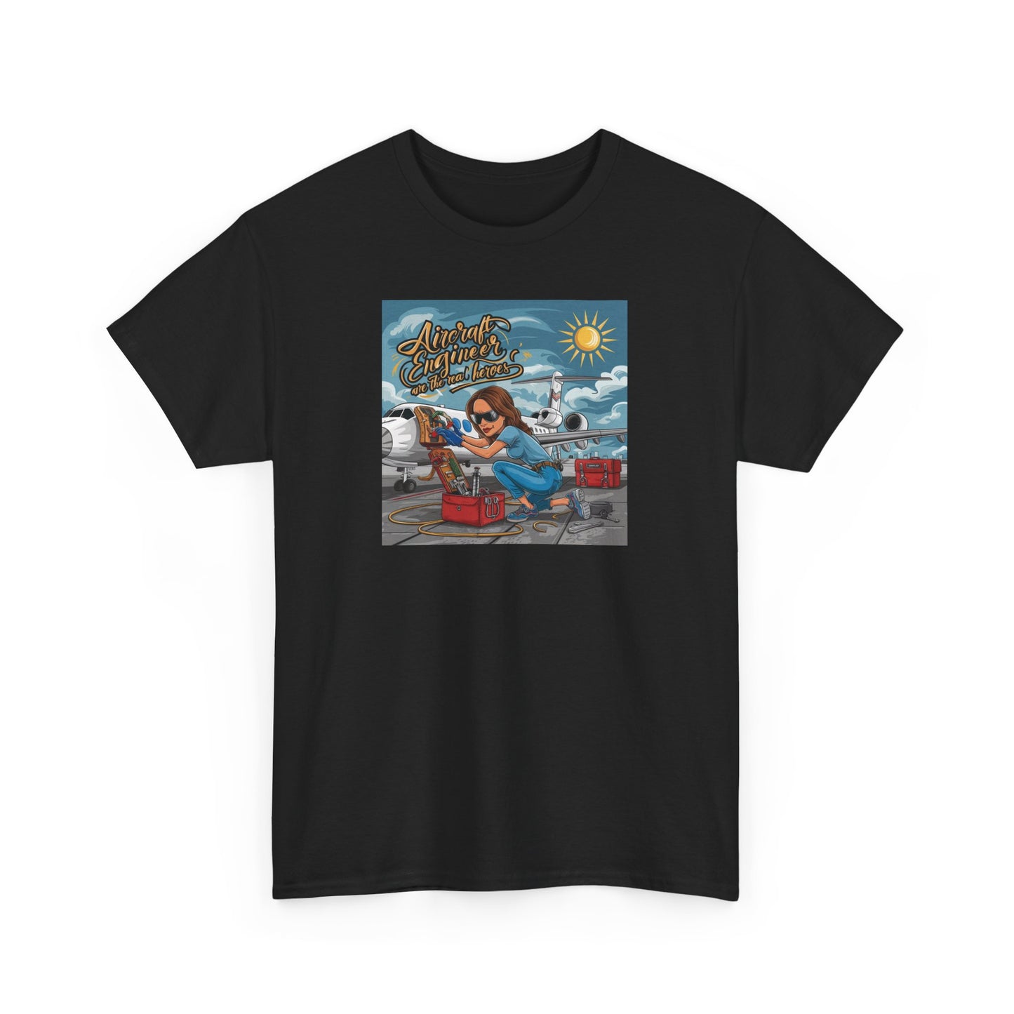 Unisex Heavy Cotton  REAL HEROES GIRL Relaxed Tee