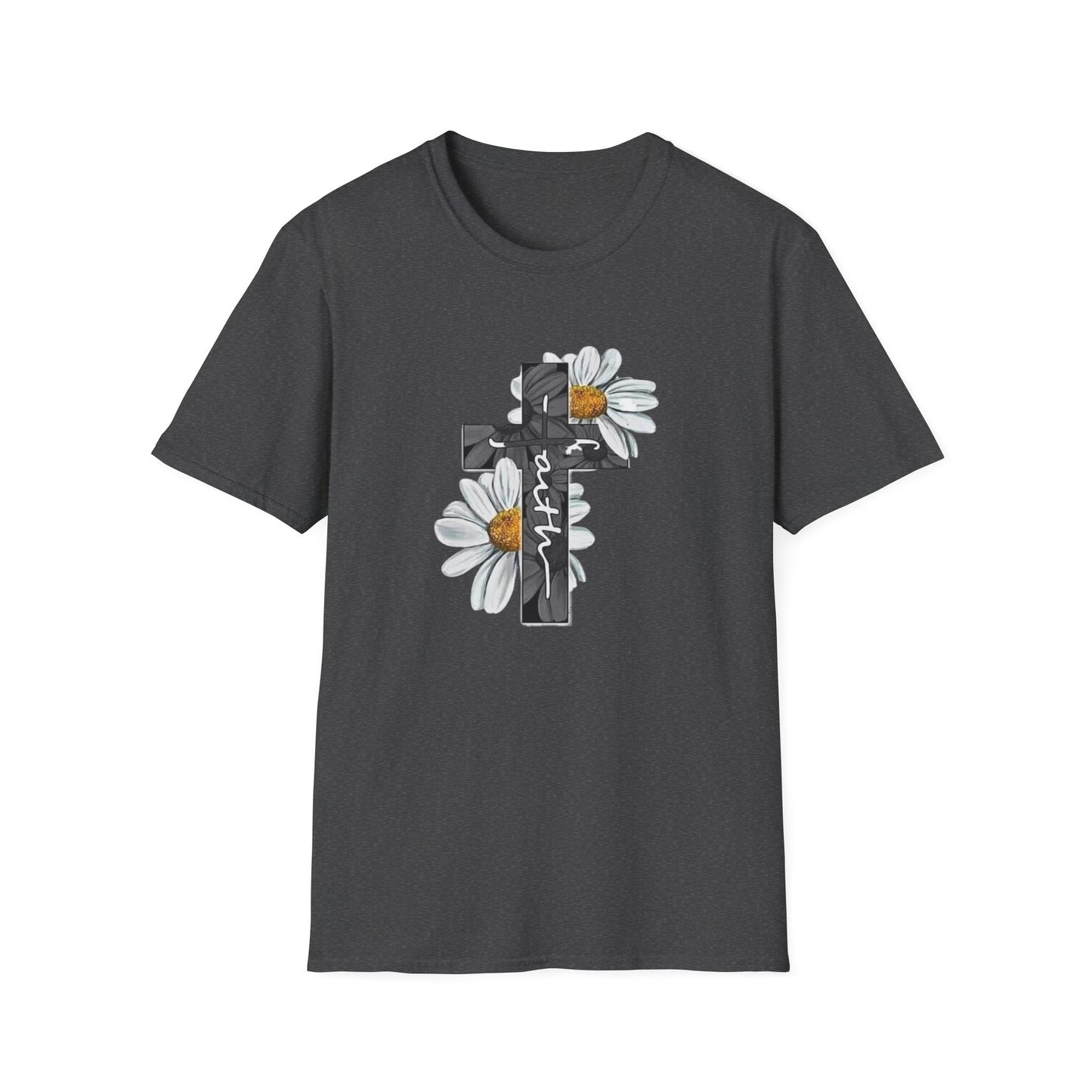 Softstyle  Cross with Flowers T-Shirt
