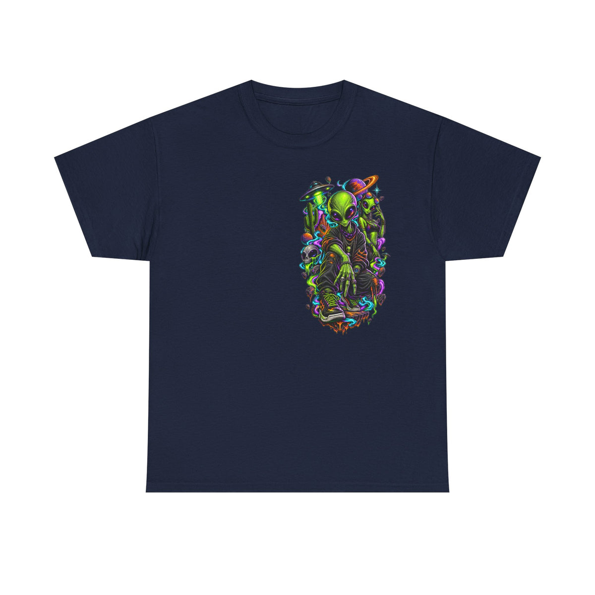 Alien Skull Graphic — Neon Space