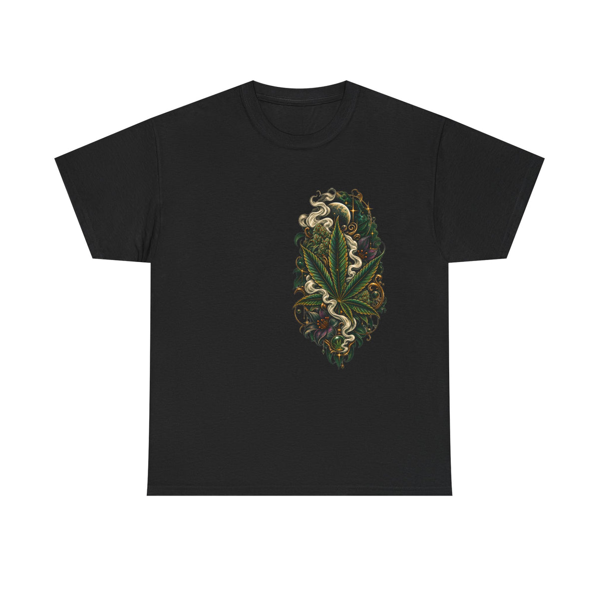 Cannabis Leaf & Smoke Graphic