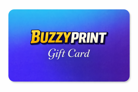 BuzzyPrint Gift Card | The Perfect Gift for Statement T-Shirts